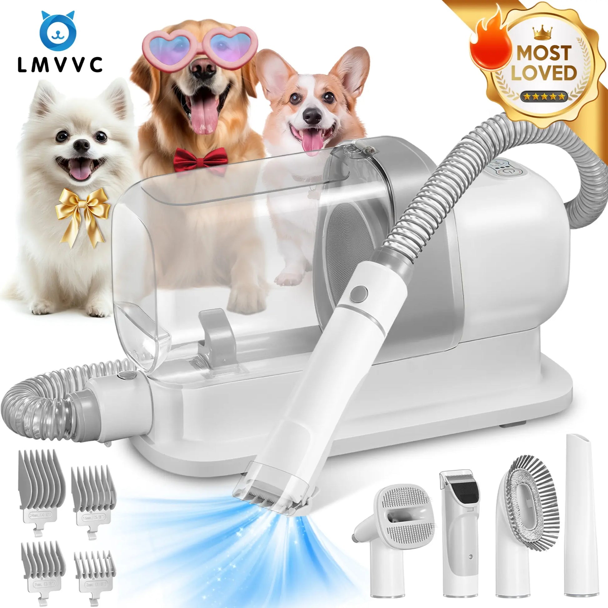 LMVVC Pet Grooming Kit with Vacuum for Dogs and Cats Groomer Tools Poodle Puppy Cleaning #Summervibes #Petlovers