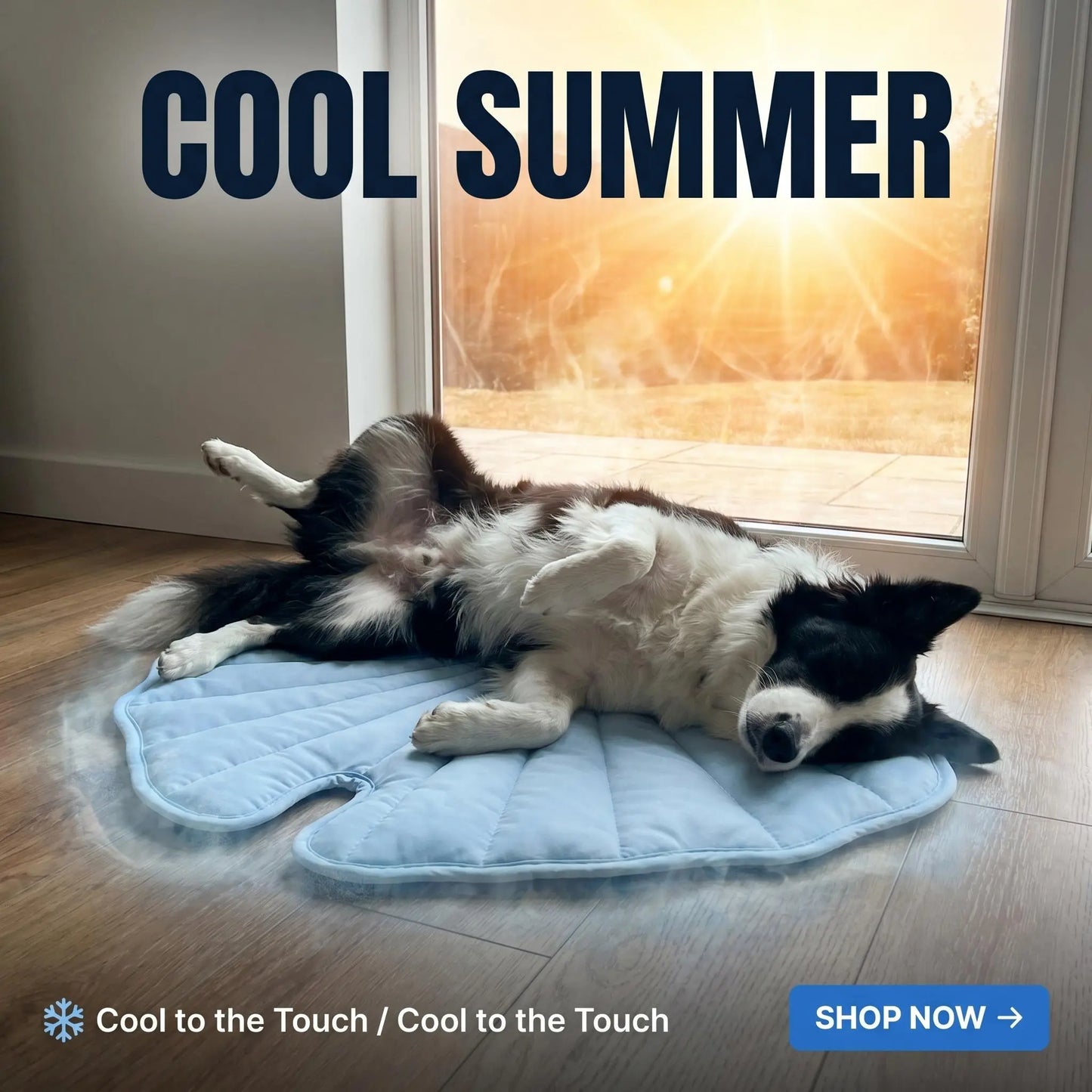 Nuzzlebox Gel-Free Eco Cooling Pet Bed Mat - Durable, Portable, Machine Washable Summer Option with Cool Kitten Stuff for Cats, Small Dogs (34"X36") for Outdoor Adventures