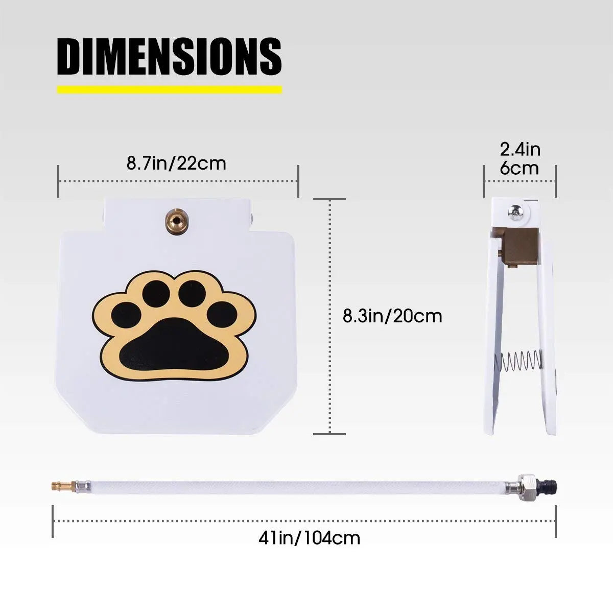 Outdoor Dog Water Fountain Step on - Upgrade Large Dog Sprinkler Drinking Water Dispenser Dog Paw Waterer Activated with Stainless Steel Hose Provides Fresh Water, Sturdy, Easy to Use