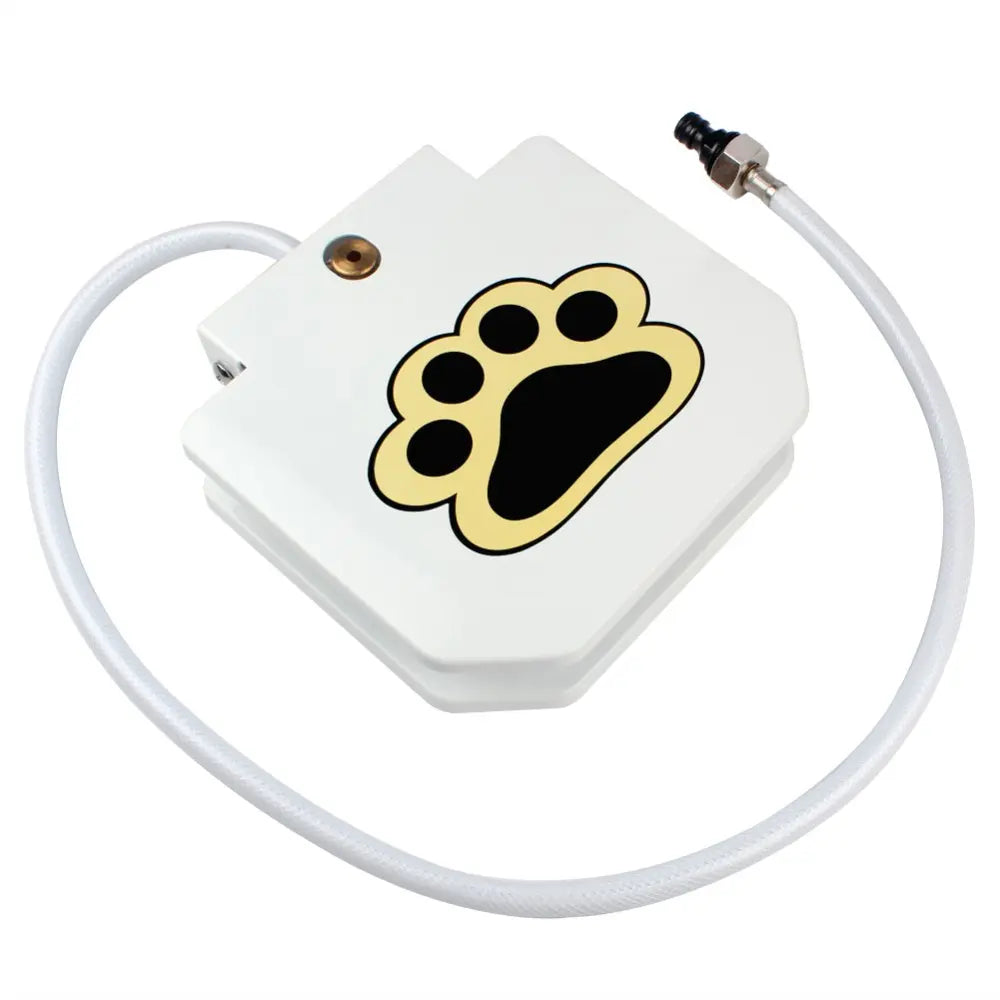 Outdoor Dog Water Fountain Step on - Upgrade Large Dog Sprinkler Drinking Water Dispenser Dog Paw Waterer Activated with Stainless Steel Hose Provides Fresh Water, Sturdy, Easy to Use