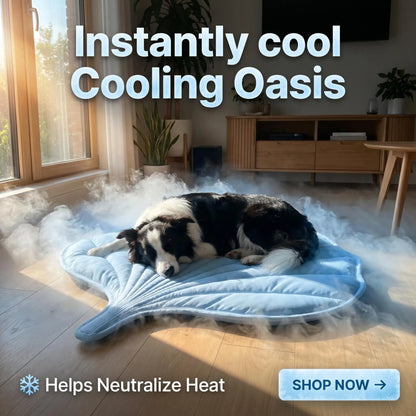 Nuzzlebox Gel-Free Eco Cooling Pet Bed Mat - Durable, Portable, Machine Washable Summer Option with Cool Kitten Stuff for Cats, Small Dogs (34"X36") for Outdoor Adventures