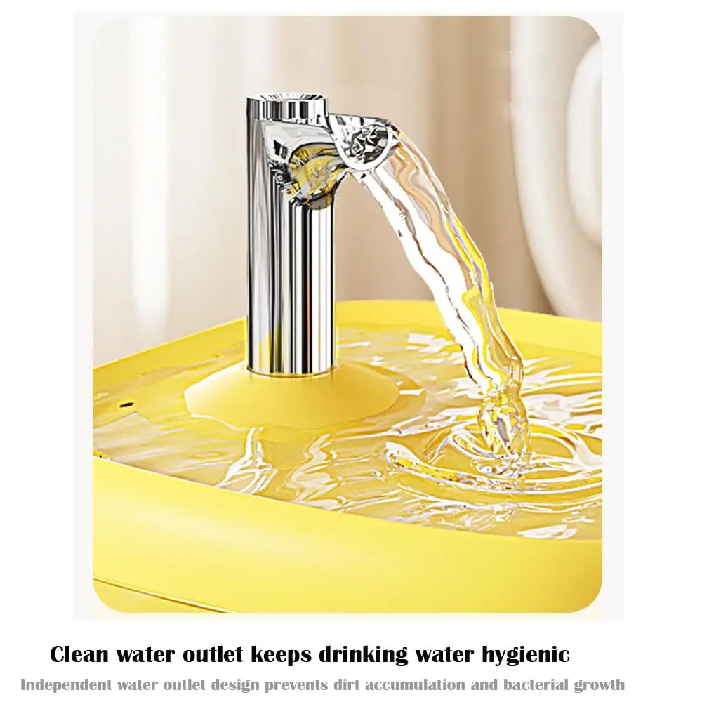 1.5L Automatic USB Cat Water Fountain with Filter - Transparent Gray Circulating Fresh Water Dispenser for Cats and Small Dogs