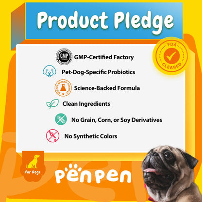【Buy 1 Get 2】Penpen Dog Allergy-Relief Soft Chews, Omega 3 for Itching Skin Immune Support Peanut Butter Flavor 24 Months Supply